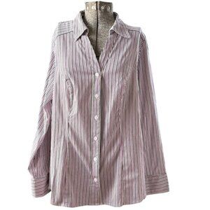 Lane Bryant Striped Button-Up – Size 16